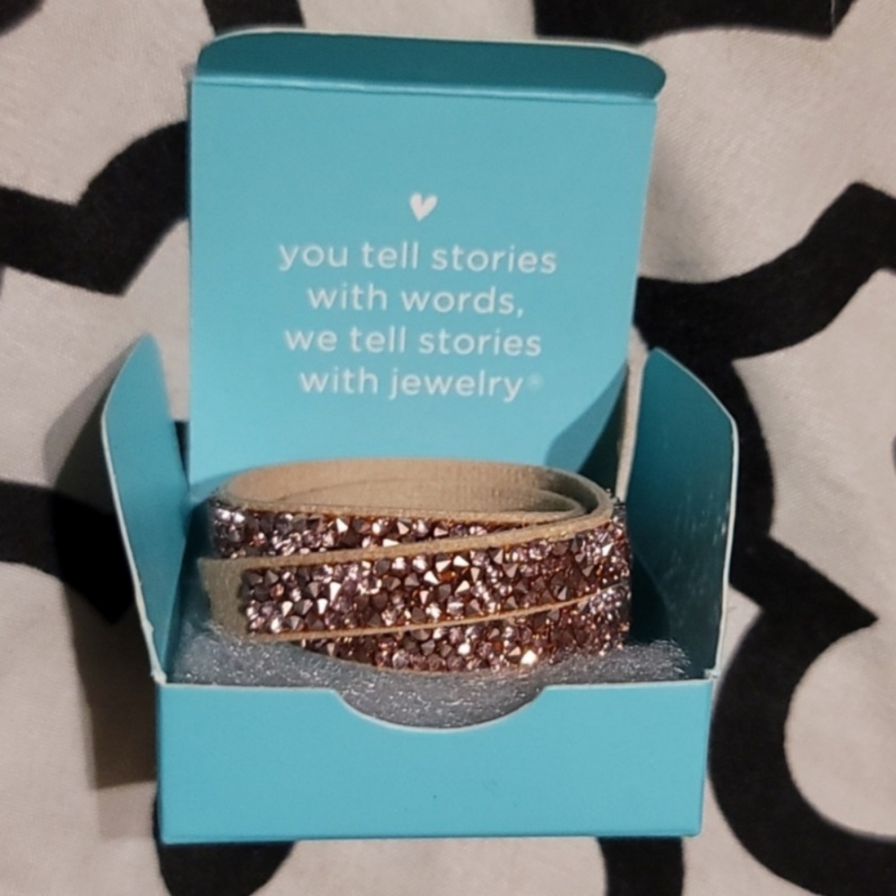 Origami Owl Swarovski® Rose Gold crystal double wrap bracelet/choker